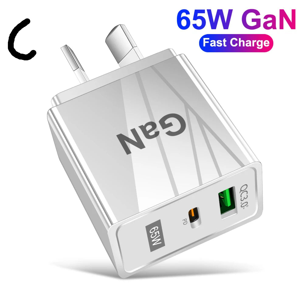 AU Plug 65W GaN Charger by Snagg An Adapter