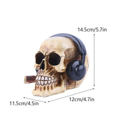 Vibing Skull Resin Sculpture by Snagg A Sculpture