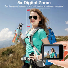 5K Action Camera – 30M Waterproof Sports Cam with Touch LCD by Snagg A Portable Camera