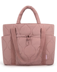 Women's Quilted Puffer Boston Bag – Lightweight Large Padded Shoulder Tote for Work & Travel (21L)