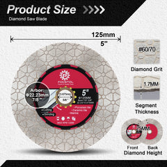 Diamond Cutting Disc 105–125mm | Tile Cutting Grinding for Porcelain Ceramic Marble Granite Quartz CE