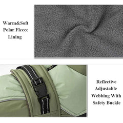 Fur-Collar Dog Vest Jacket – Thick Padded Reflective Winter Coat for Small & Medium Dogs