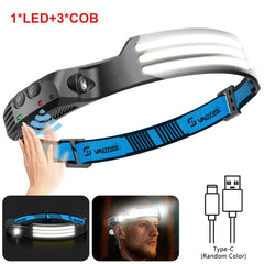LED Sensor Headlamp Built-in Battery 270°Bright Beam by Snagg A Headlamp
