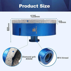 Vacuum Brazed Diamond Core Drill Bit & Heavy Duty Hole Saw for Granite, Porcelain, and Ceramic