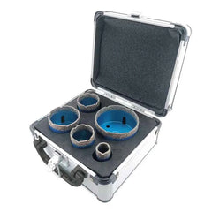 5pcs M14 Thread Dry Diamond Hole Saw Set | Brazed Core Drill Bits for Porcelain Granite Marble Tile