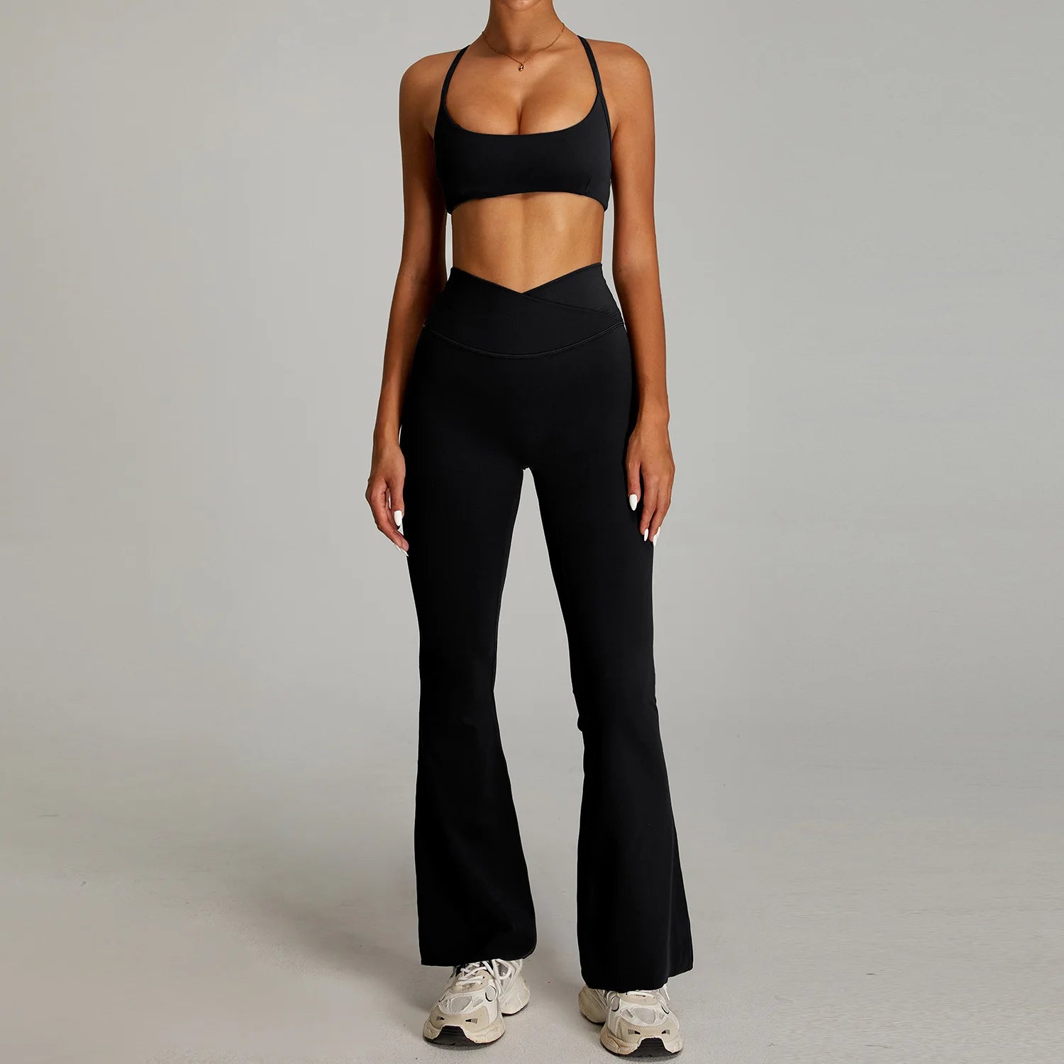 Women's 2-Piece Short Sleeve Yoga Suit | Quick-Dry Gym Tracksuit Running Workout Sports Set