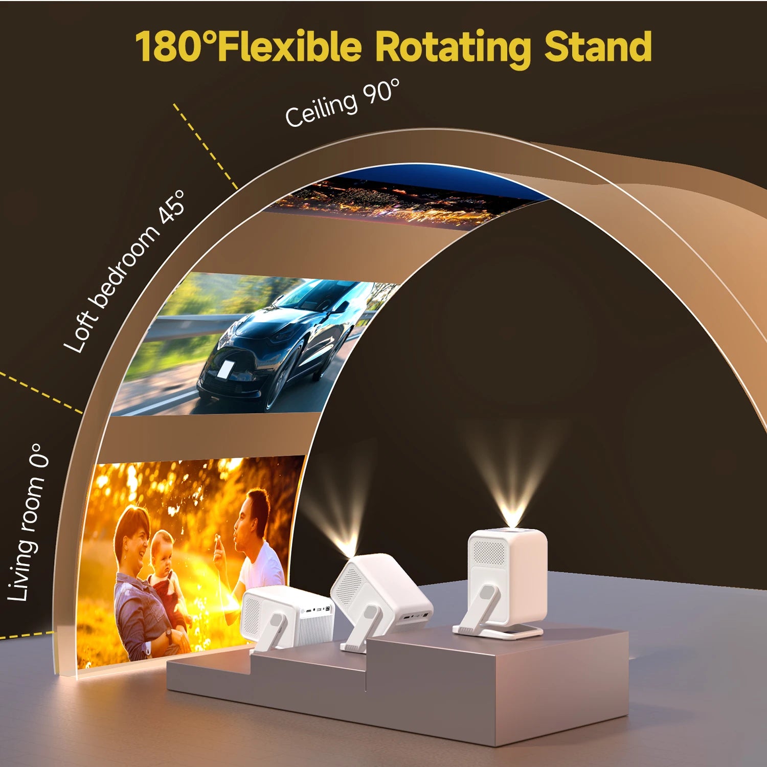 Mini Smart Projector Full HD 1080P with 4K Support by Snagg A Projector