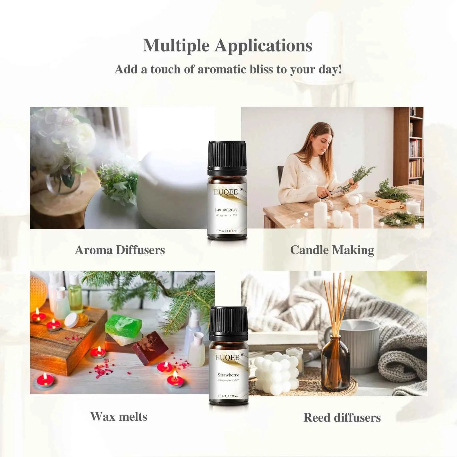 12 Piece Signature Fragrance Collection – Premium 5ml Aroma Diffusion Set for Home, Car & Crafting