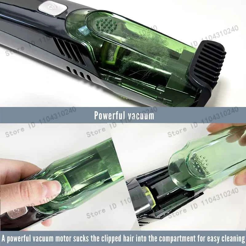 Professional Vacuum Beard Trimmer – 20 Length Precision Grooming System with Integrated Hair Collection