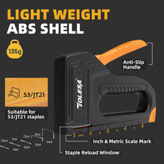 Light Duty Staple Gun for Wood – Upholstery, Crafts & DIY Home Projects + 1200 JT21 Staples