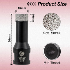 M14 Thread Diamond Core Drill Bit 6–125mm | Tile Hole Saw for Ceramic Marble Granite CE Certified