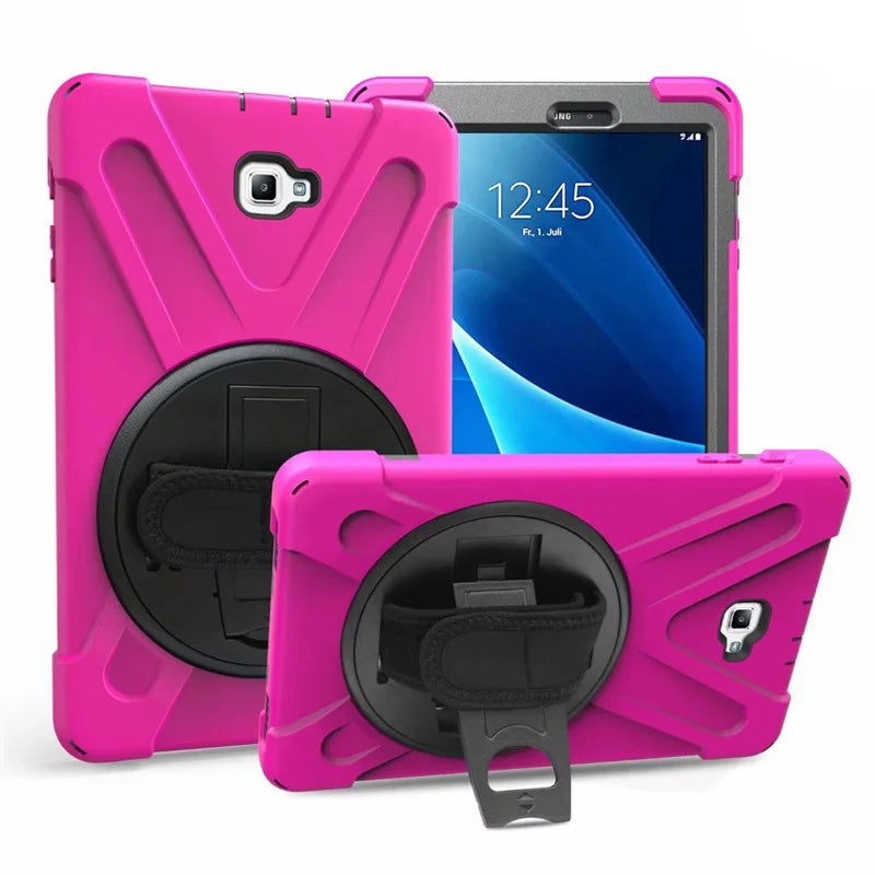 Kids Rotation Hand Strap Stand Armor Case For Samsung Tab A6 10.1 2016 SM-T580 SM-T585 S Pen SM-P580 P585 by Snagg A Tab Case