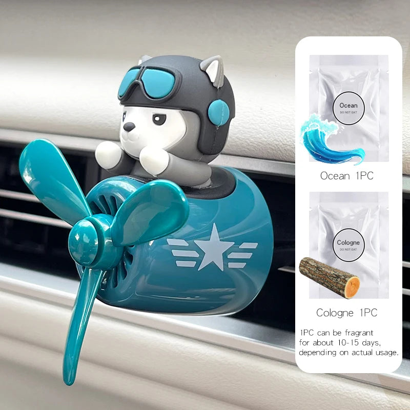 Rotating Airplane Pilot Bear Car Air Freshener by Snagg An Air Freshener