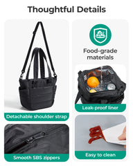 Large Capacity Thermal Lunch Bag – Portable Insulated Cooler Bag for School, Work & Picnic