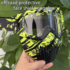 Motorcycle Face Mask with Goggles by Snagg A Motorcycle Goggles