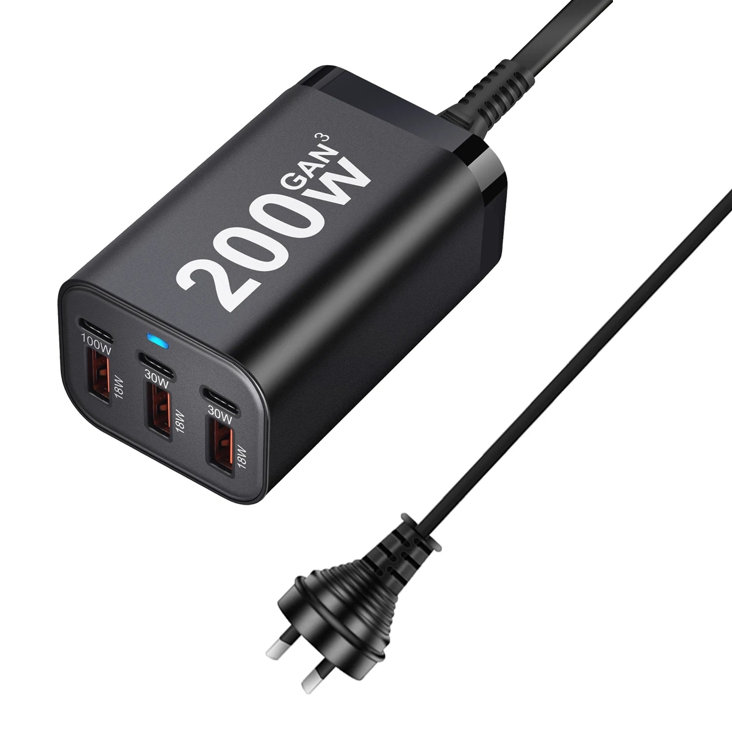 200W 6Ports GaN Quick Charger 4.0 3.0 Type C by Snagg An Adapter