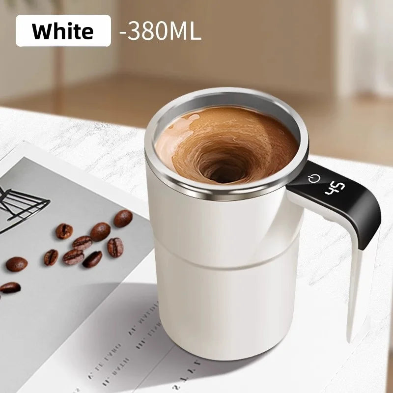 USB Rechargeable Magnetic Coffee Mug Self Mixing 380ml Home by Snagg A Cup