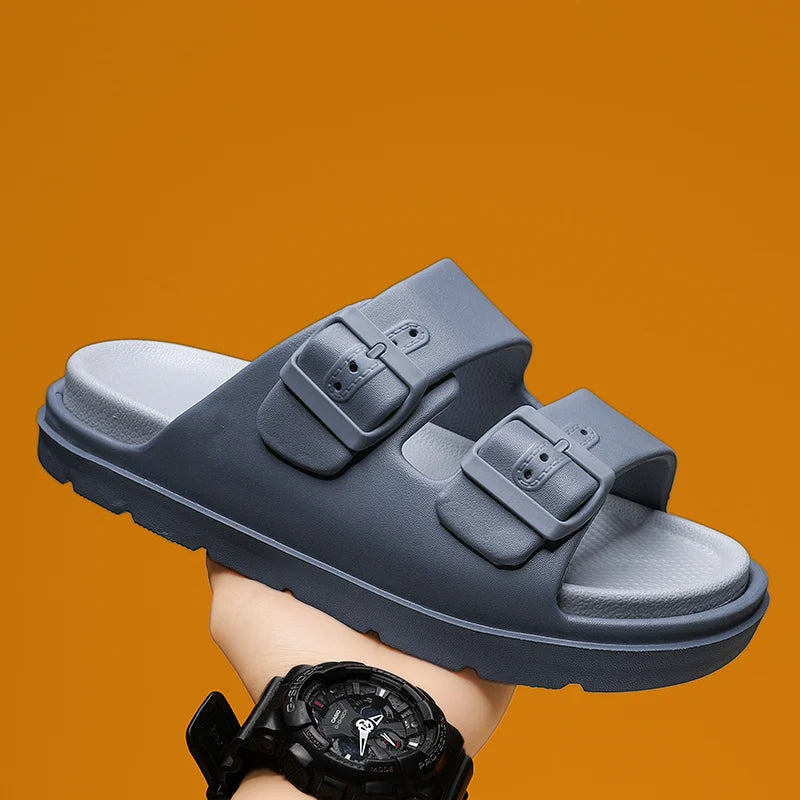 Men’s Retro Buckle EVA Slippers by Snagg A Slipper