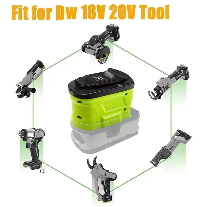 Ryobi 18V battery adapter for Makita, Milwaukee and DeWalt tools – image 5