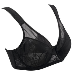 Plus Size Floral Lace Minimizer Bra | Underwire Full Coverage Lifting Support
