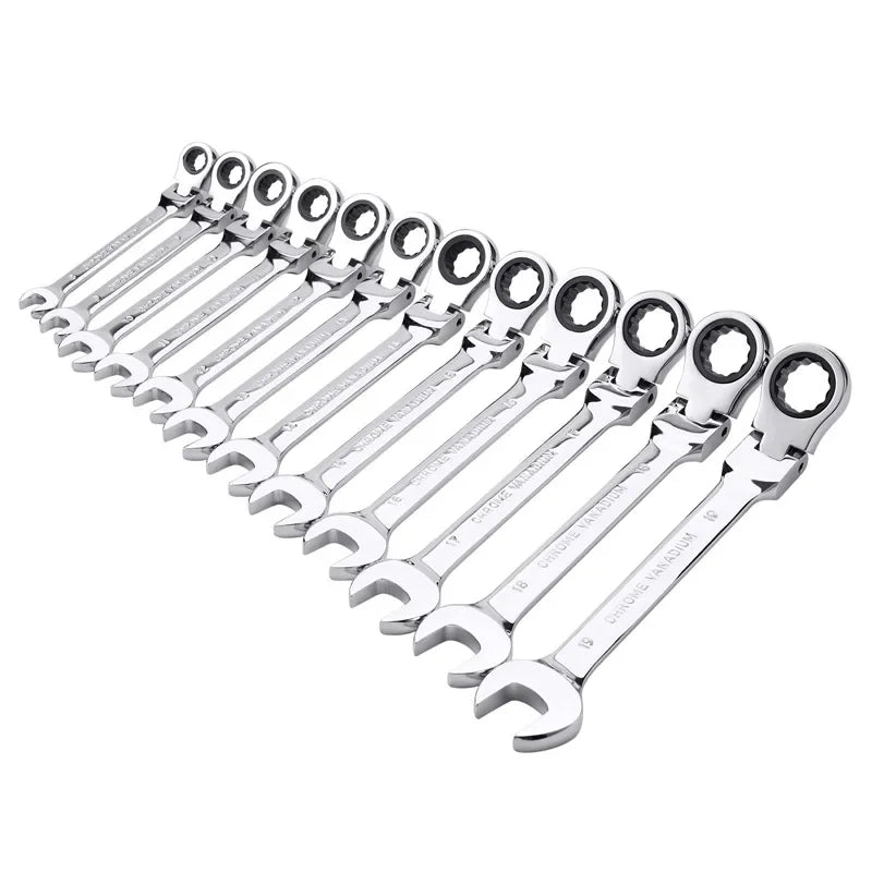 Ratcheting Spanner Wrench Set – 7 or 12 - Piece by Snagg A Wrench Set