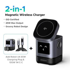 Qi2 15W Magnetic Wireless Charging Stand | USB-C Cable for iPhone 16 17 Pro Max MagSafe Fast Charger
