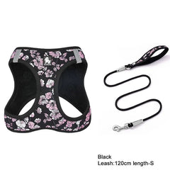 Floral Mesh Pet Harness & Leash Set by Snagg A Harness