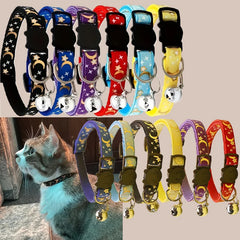 12pcs Adjustable Pet Collars with Star & Moon Print by Snagg A Pet Collars