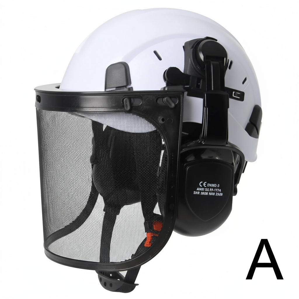 Forestry Safety Helmet With Earmuffs Face Shield by Snagg A Safety Helmet