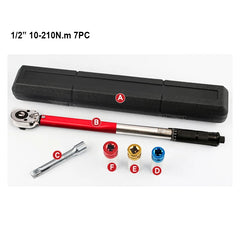 10–210 Nm Torque Wrench 1/2" – Precise Reversible Ratchet for Bicycle, Motorcycle & Automotive