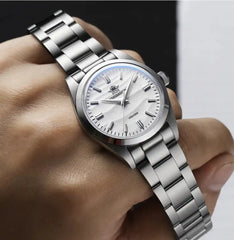 Stainless Steel Quartz Timepiece Watch, 10BAR Waterproof Design