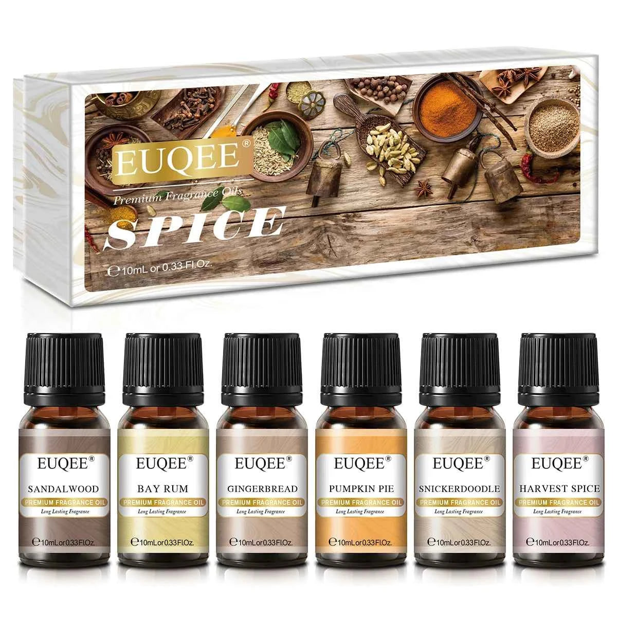 6 Piece Fragrance Oil Collection – 10ml Pure Natural Aroma Diffusion Set for Wellness & DIY Crafting