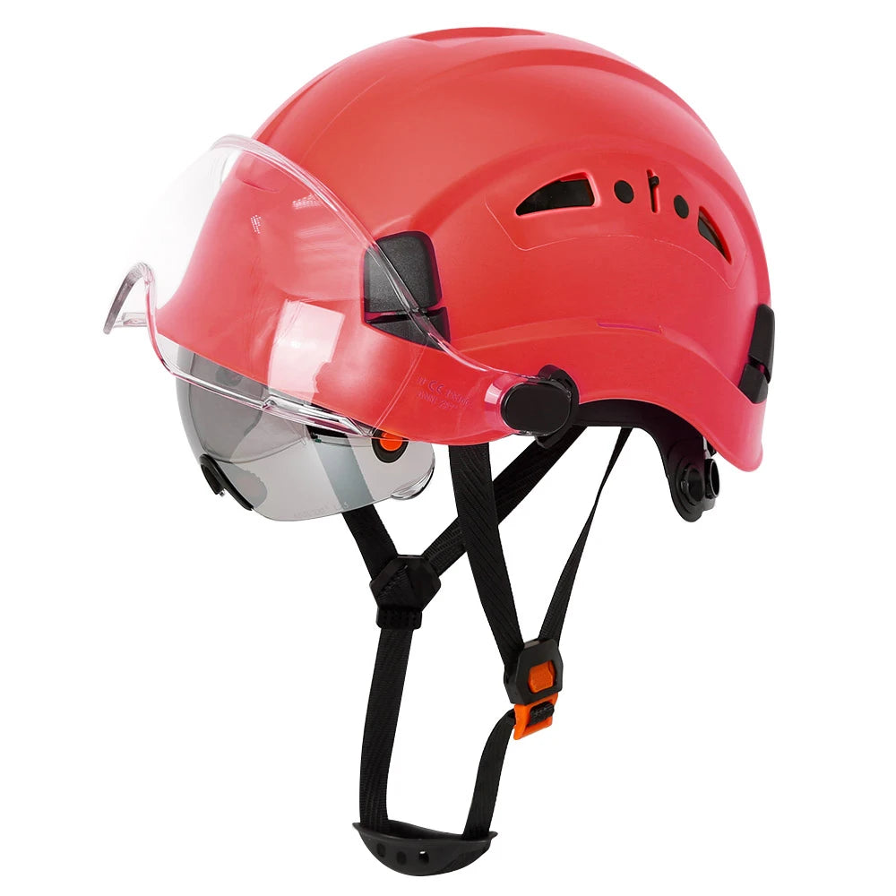 Vented construction safety helmet with built-in visor – image 7