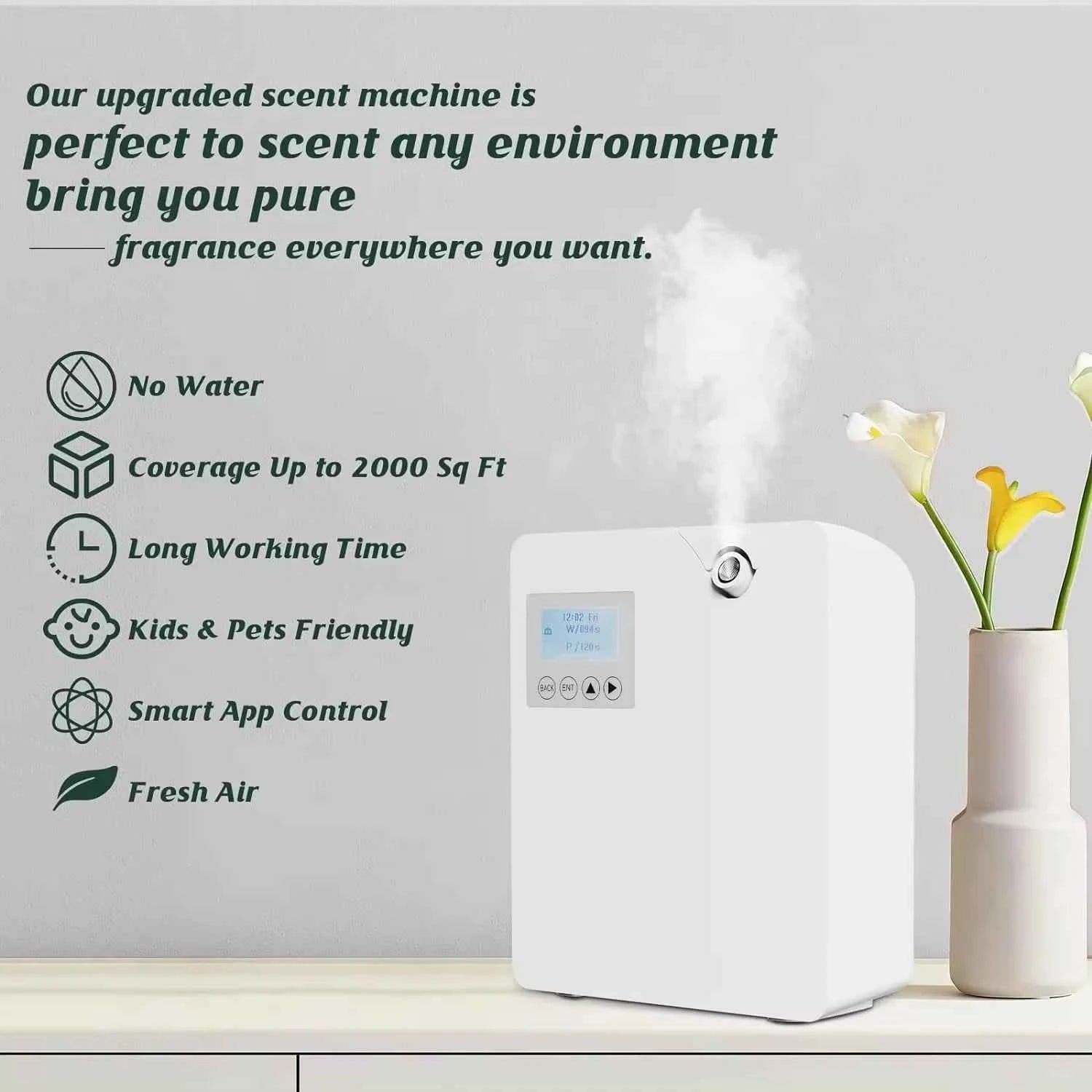 Bluetooth Smart Aroma Diffuser With Coverage 300m³
