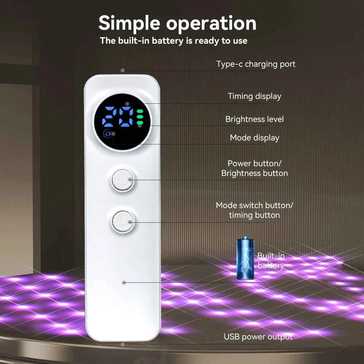 Portable Red Infrared Blue LED Light Therapy Face Mask