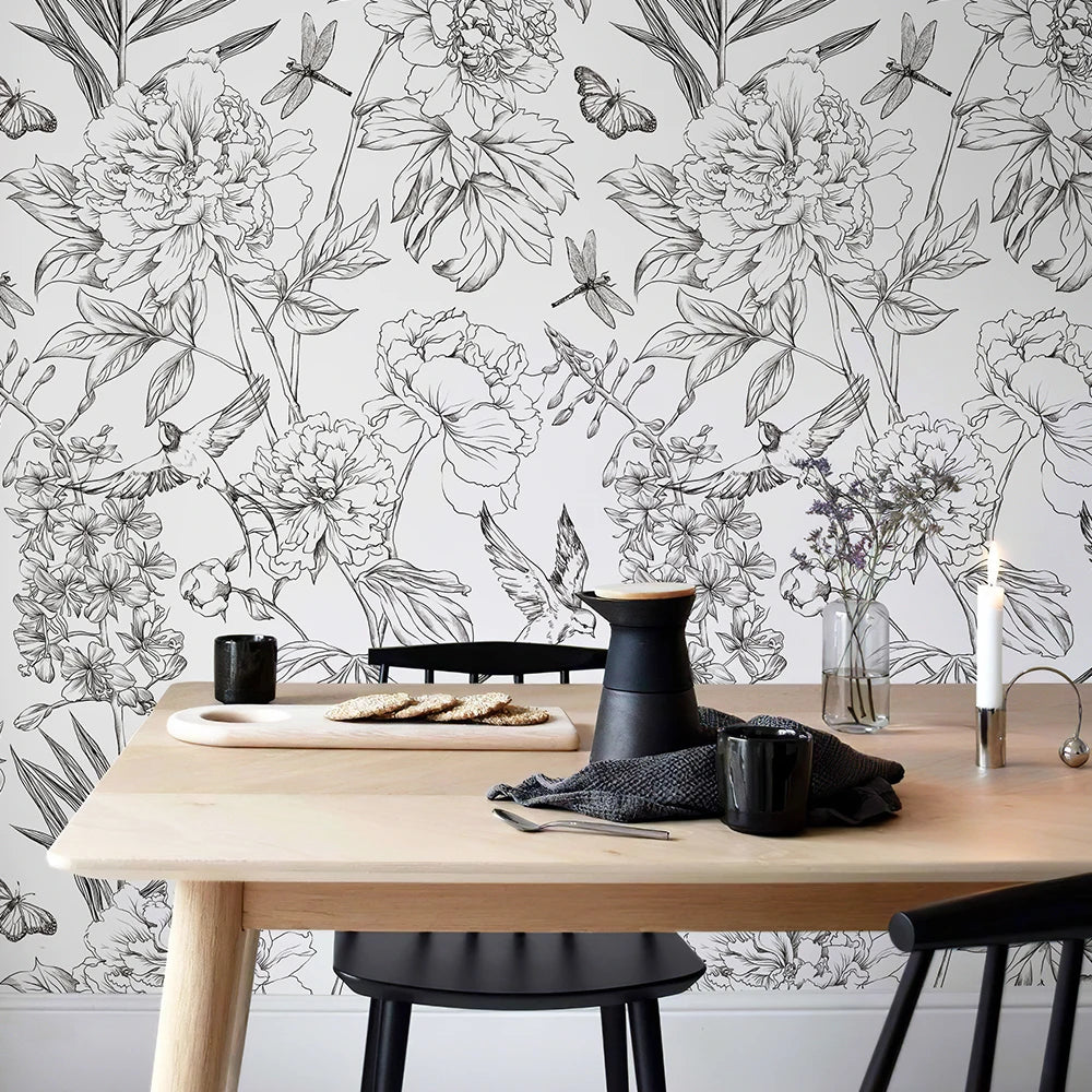 Floral Modern Waterproof Wallpaper by Snagg A Wallpaper