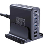 250W GaN 8-Port USB-C Desktop Charger | PD3.1 Fast Charging Station for iPhone Samsung Laptop