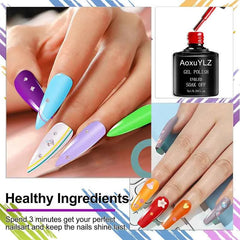 Professional 28 Piece Glass Bottle Gel Collection – 25 Color Palette with High-Gloss & Velvet Matte Finishes
