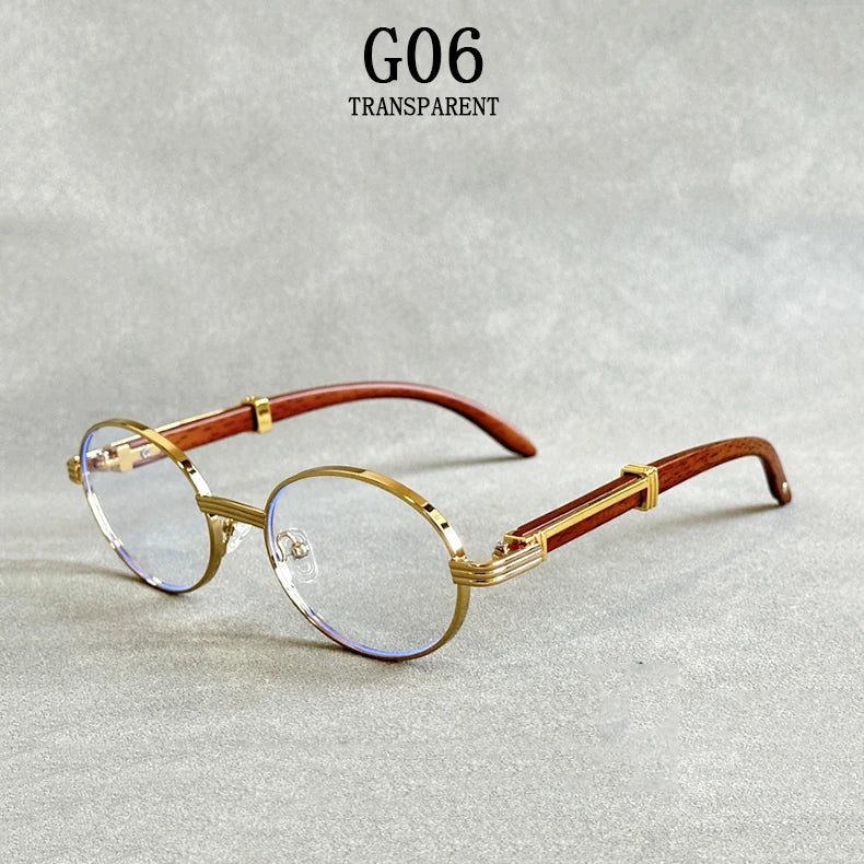 Luxe Oval Wooden Sunglasses by Snagg A Shades