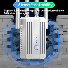 1200Mbps Dual Band WiFi Repeater – 2.4G/5GHz Signal Extender by Snagg A WiFi Booster