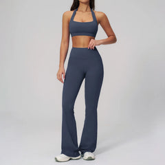 Women's 2-Piece Athletic Yoga Set | Running Leggings & Sports Bra Breathable Gym Fitness Wear
