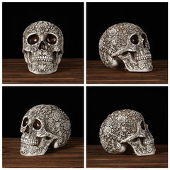 Floral Skull Resin Sculpture by Snagg A Sculpture