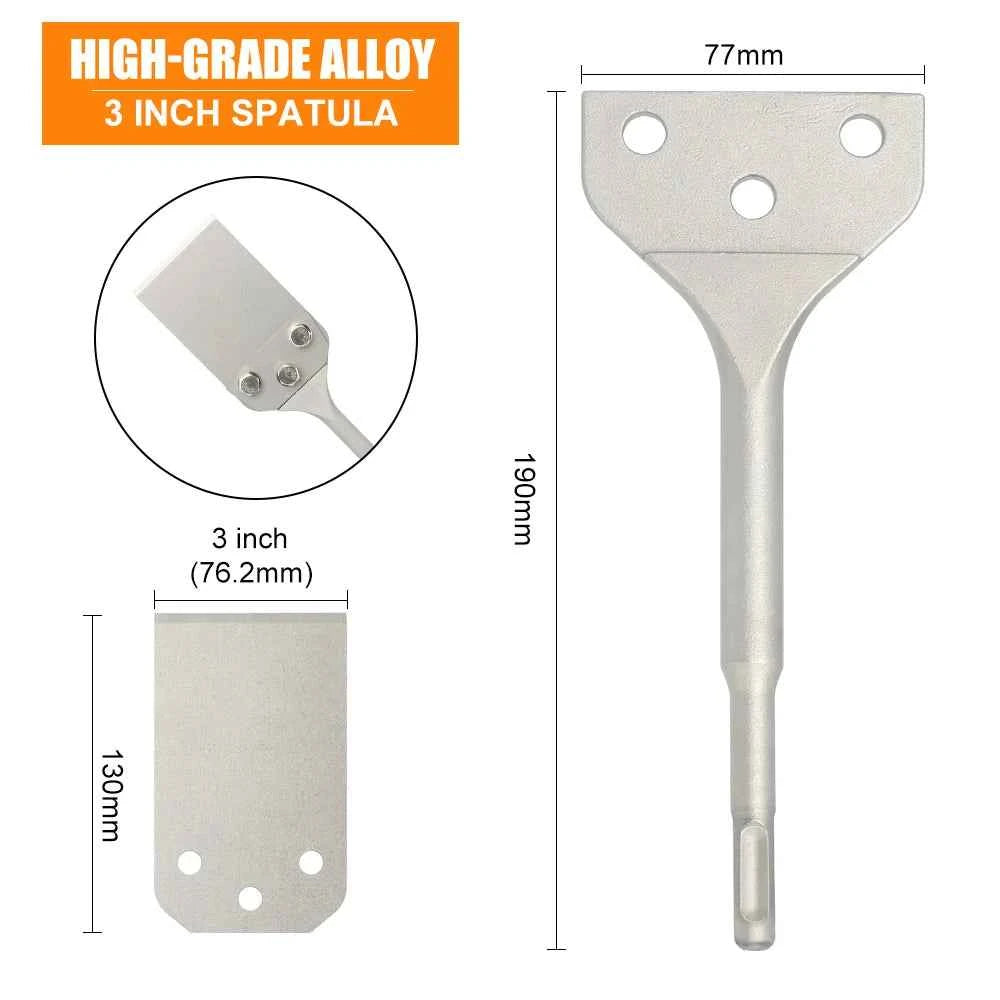 SDS Plus Heavy Duty Floor Scraper | Replaceable Scaling Chisel for Tile, Adhesive & Concrete Removal