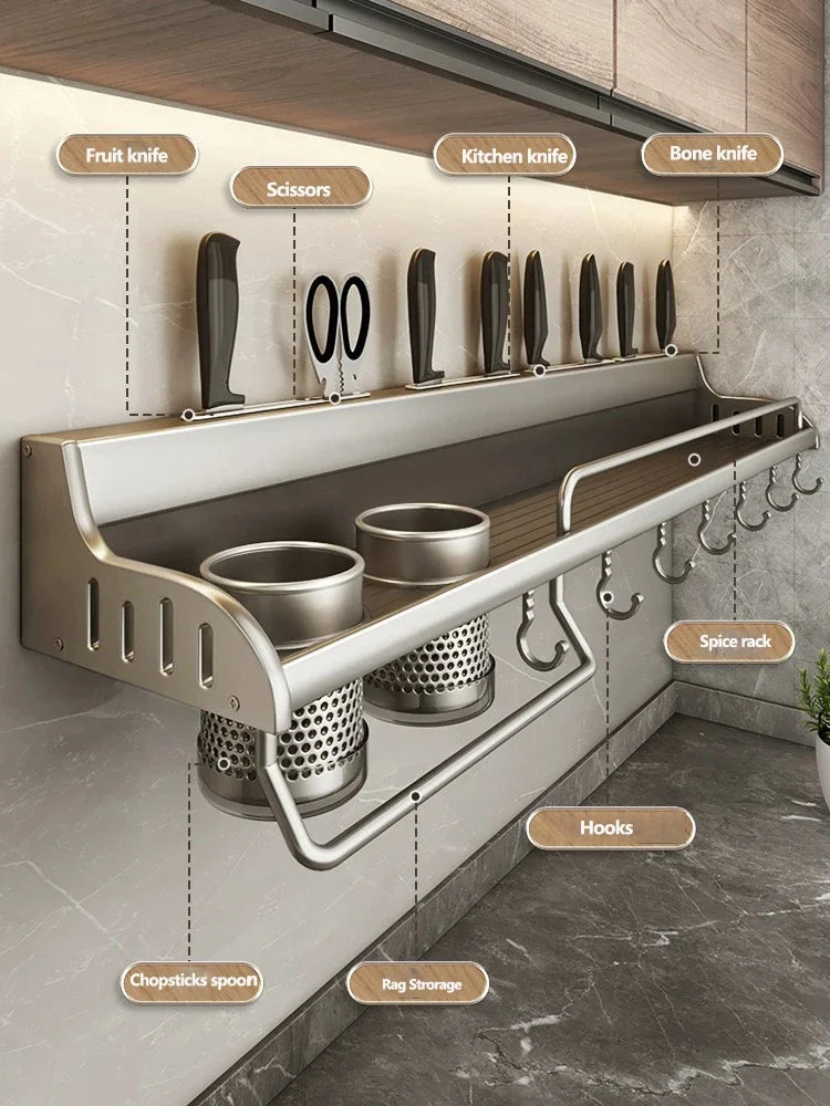 50cm Wall-Mounted Kitchen Storage Rack by Snagg A Rack