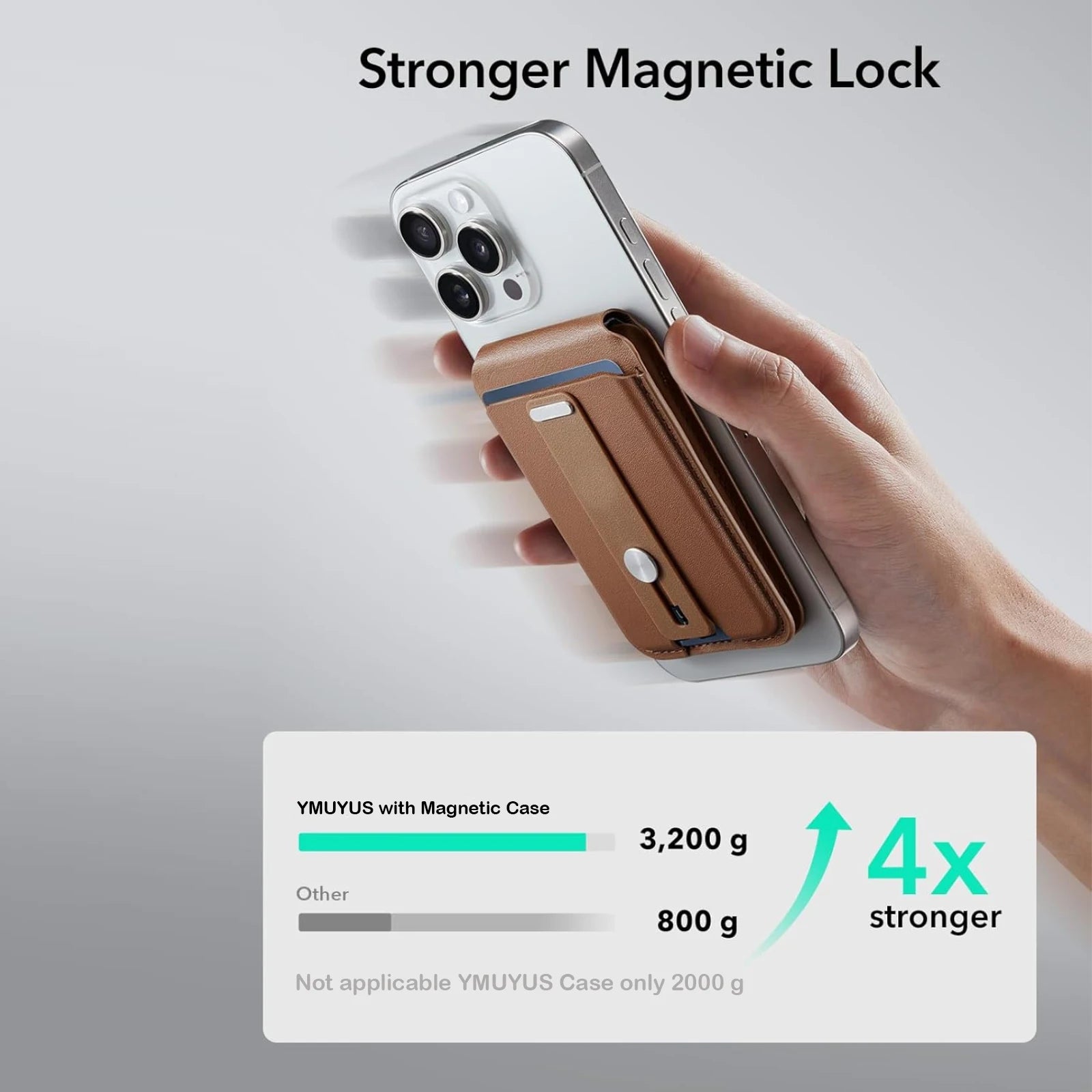 MagSafe Compatible Magnetic Wallet with Stand & Find My Tracking by Snagg A MagSafe Wallet