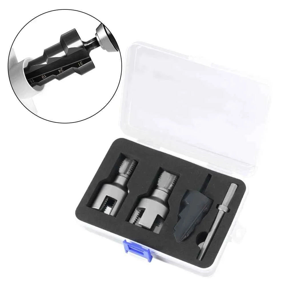 1 Set Professional PPR/PVC Water Pipe Threader & Triple Flute Counterbore Kit