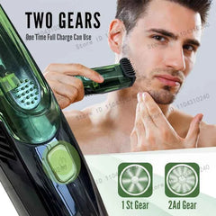 Professional Vacuum Beard Trimmer – 20 Length Precision Grooming System with Integrated Hair Collection