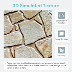 3D Faux Stone Tile Stickers - SnaggIt