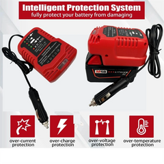 Portable Mini Car Charger | High Efficiency Compatible With Milwaukee 18V M18 Battery