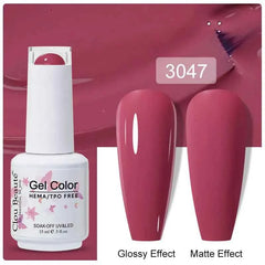 Professional 15ml HEMA & TPO Free Gel Polish – High-Performance Red & Multi Tone Semi Permanent Varnish